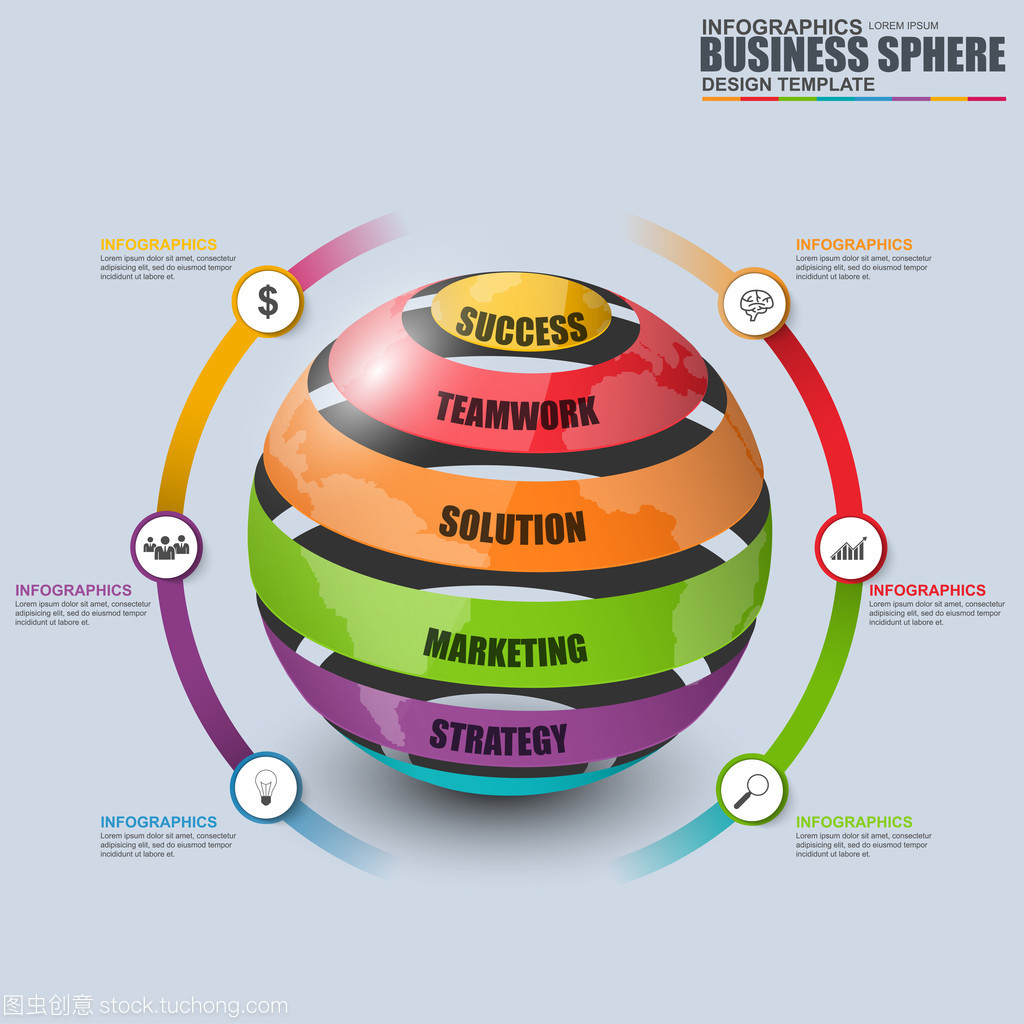 营销图表的抽象3D数字业务与销售业务融合